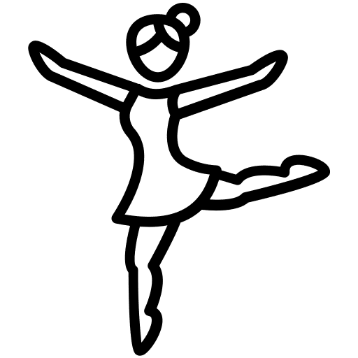 Clip-art symbol of a ballerina