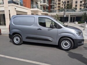 Vauxhall e-combo van on street 